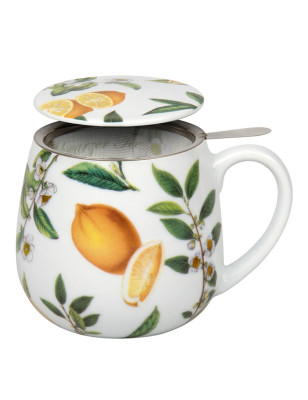 Tazza tè in porcellana con coperchio e filtro Konitz 420 ml