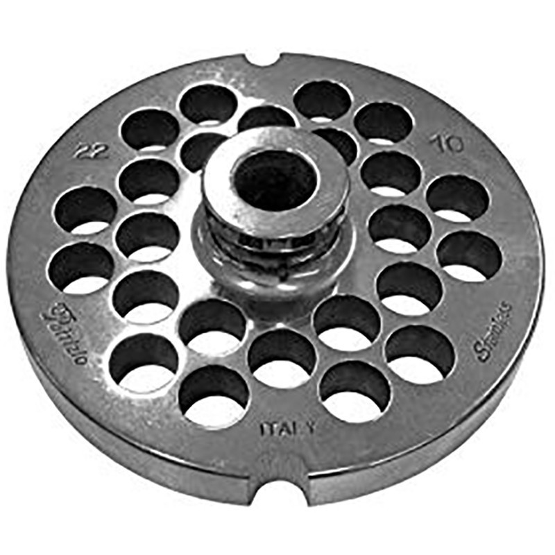 Piastra tritacarne Patrizio acciaio inox modello 22 foro 10