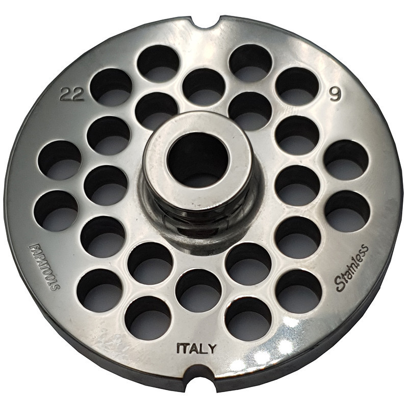 Piastra tritacarne Patrizio acciaio inox modello 22 foro 9 Piastra tritacarne Patrizio acciaio inox modello 22 foro 9