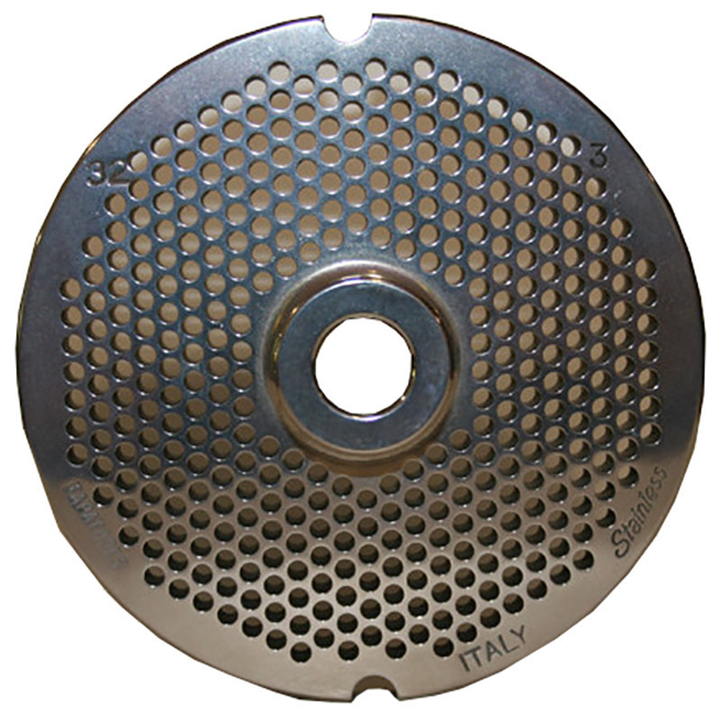 Piastra tritacarne Patrizio acciaio inox modello 32 foro 3