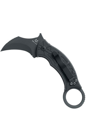 Coltello da tasca tattico Marcaida Tribal K Folde Nero Fox con manico in G10 nero