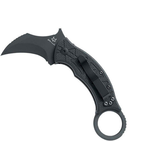 Coltello da tasca tattico Marcaida Tribal K Folde Nero Fox con manico in G10 nero