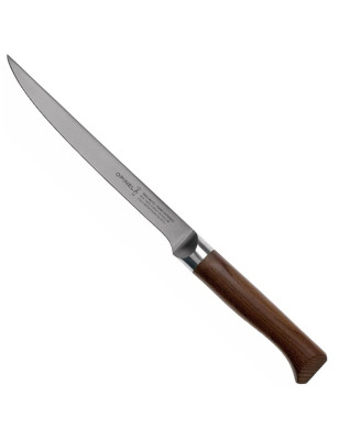 coltello professionale per filettare il pesce con lama flessibile e manico in legno