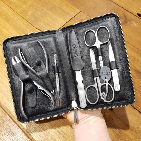 Set Manicure Alpen 7 pezzi acciaio inox con astuccio in pelle