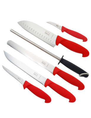 Set 5 coltelli cucina indispensabili Coltelleria Piva con affilacoltelli