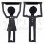 Coppia di appendini da porta a forma di uomo e donna nero Coppia di appendini da porta a forma di uomo e donna nero