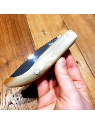 Coltello chiudibile Gobbo Guardiagrele Nino corno di bue cm 20 chiuso