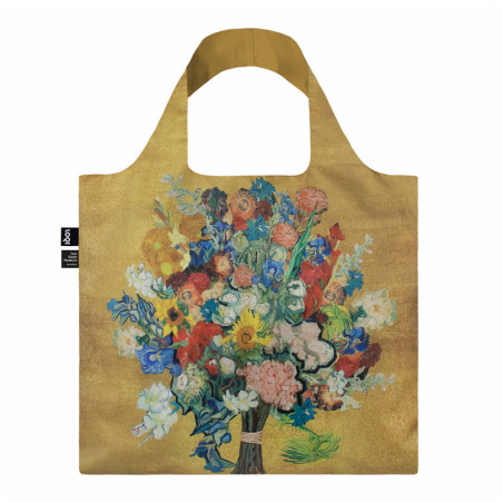 Borsa Spesa Loqi Vincent Van Gogh Bouquet Flower Pattern Gold