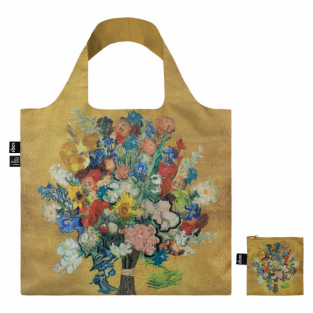 Borsa Spesa Loqi Vincent Van Gogh Bouquet Flower Pattern Gold