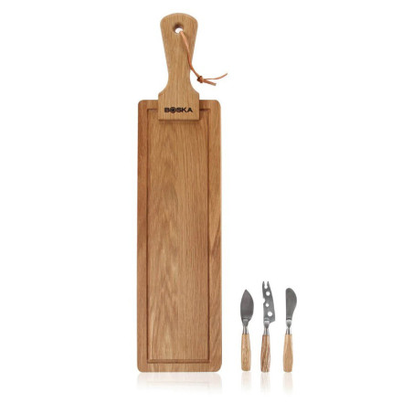 Set 3 coltelli formaggio Boska Friends con tagliere. Idea regalo per ogni occasione