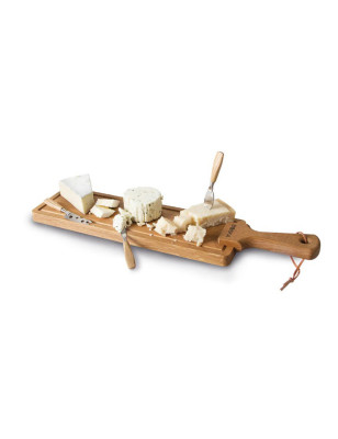 Set 3 coltelli formaggio Boska Friends con tagliere rettangolare