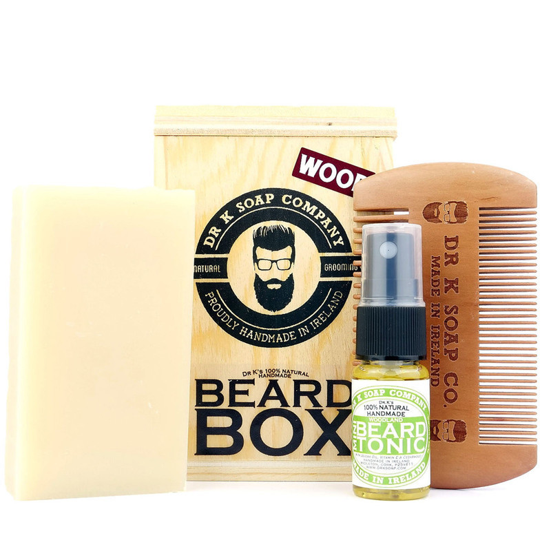 Kit da barba aroma bosco Dr. K in Box di legno