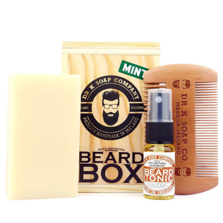 Kit da barba aroma menta Dr. K in Box di legno