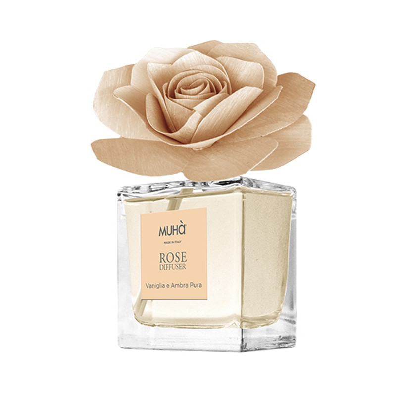 Profumatore per ambiente rosa Muhà vaniglia e ambra pura 100 ml