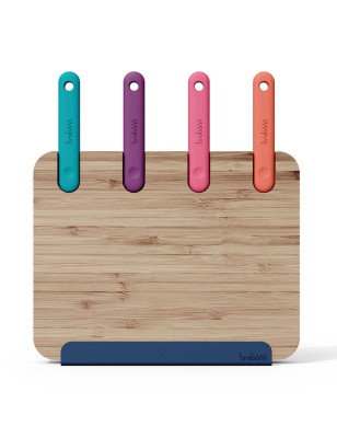 Block Chopping Station Trebonn Set 4 coltelli con supporto e tagliere