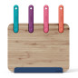 Set 4 coltelli con supporto e tagliere Trebonn Block Chopping Station Set 4 coltelli con supporto e tagliere Trebonn Block Chopping Station