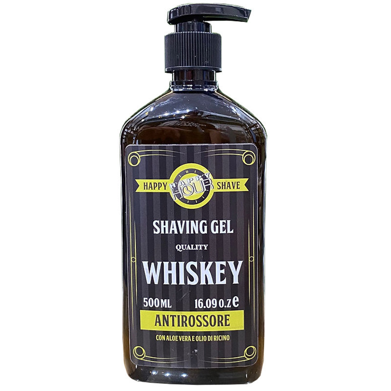 Crema da rasatura Happy Hour Whiskey antirossore 500 ml Crema da rasatura Happy Hour Whiskey antirossore 500 ml