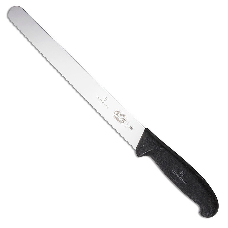 Coltello pane seghettato Victorinox Fibrox nero