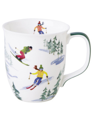 Tazza Ihr Country DOWN THE SLOPE in bone china. Idea regalo per casa, cucina, tavola