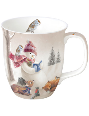 Tazza Ihr storie della buona notte red in bone china. Perfetta idea regalo