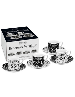 Tazza caffè Espresso Konitz con piattino in confezione da 4 pezzi