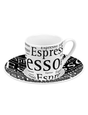 Tazza caffè Espresso Konitz con piattino in confezione da 4 pezzi