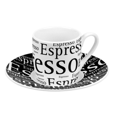 Tazza caffè Espresso Konitz con piattino in confezione da 4 pezzi