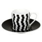 Tazza caffè optical Konitz con piattino in confezione da 4 pezzi Tazza caffè optical Konitz con piattino in confezione da 4 pezzi