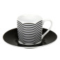 Tazza caffè optical Konitz con piattino in confezione da 4 pezzi Tazza caffè optical Konitz con piattino in confezione da 4 pezzi