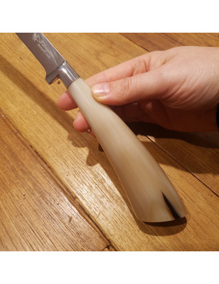 Coltello affettare prosciutto l'Artigiano Scarperia corno di Bue 27 cm