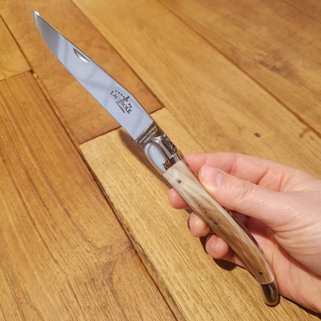 Coltello tasca Forge de Laguiole Edition corno di Bue chiaro