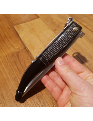 coltello da tasca artigianale di alta qualità con manico in corno di bue