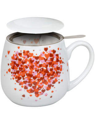 Tazza tè con coperchio e filtro Konitz l'amore esplode 420 ml