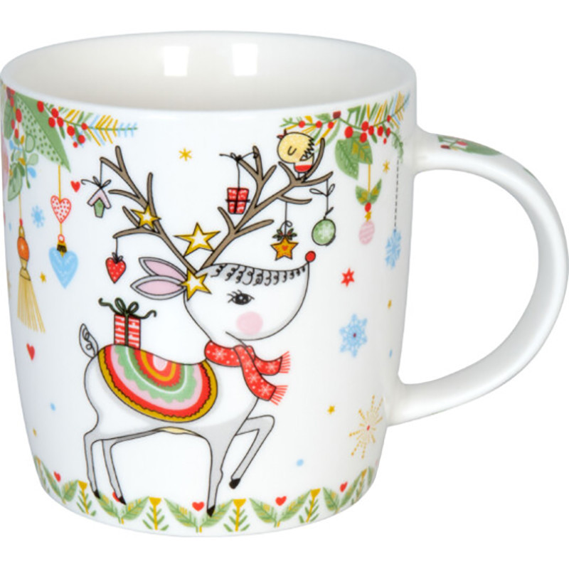 Tazza Mug Konitz Renna in Bone China 400 ml