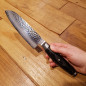 Coltello Santoku Yaxell Ketu lama martellata 16,5 cm