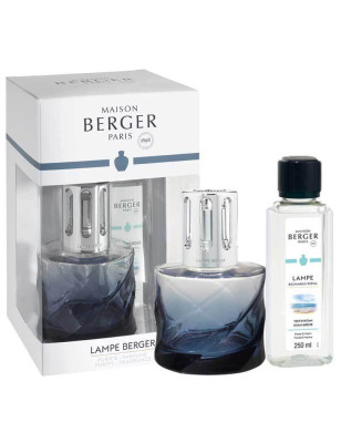 Cofanetto Lampe Berger Spirale blu con ricarica Vento d'oceano