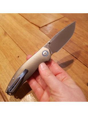 Coltello con lama pieghevole e clip posteriore