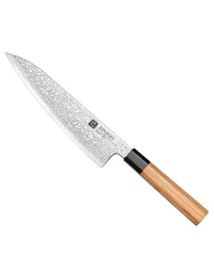 coltello professionale da cuoco in damasco