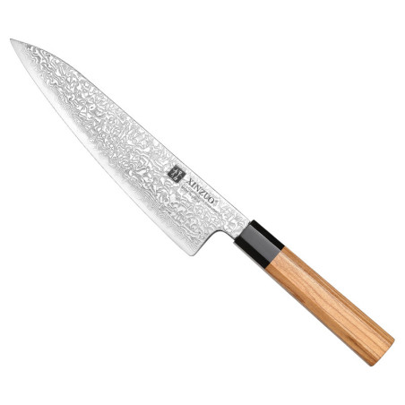 coltello professionale da cuoco in damasco