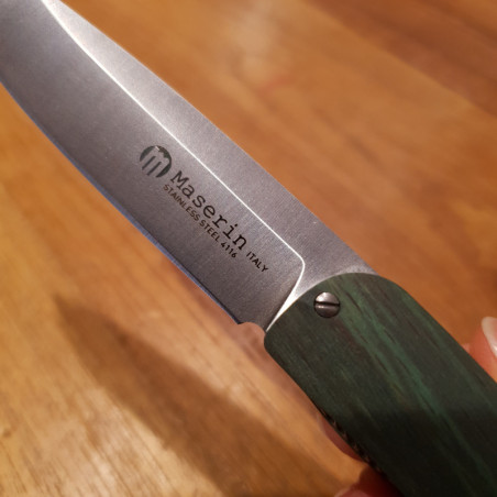 Coltello chiudibile Maserin Mini Gourmet 381/FV faggio verde