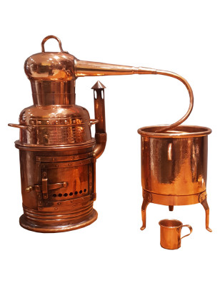 Alambicco distillatore in rame artigianale Amadio 5 litri