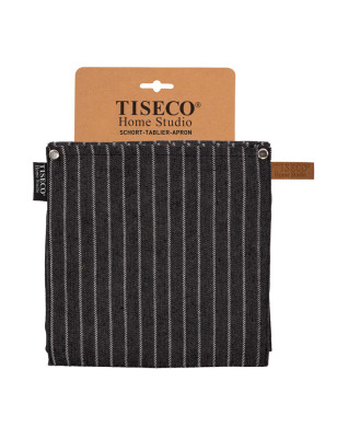 Grembiule da cucina Tiseco Sherlock Stripe nero