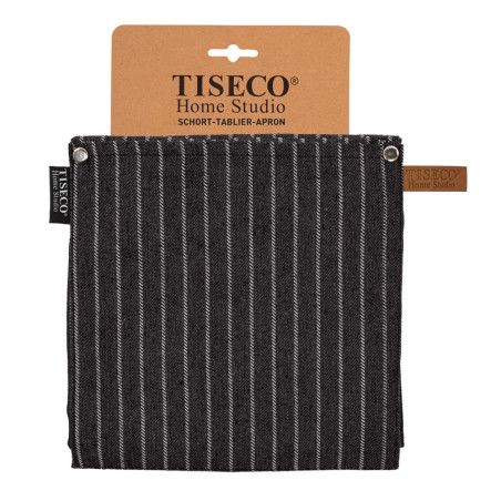 Grembiule da cucina Tiseco Sherlock Stripe nero