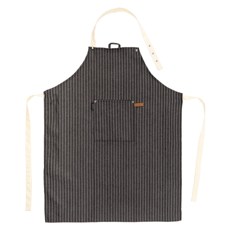 Grembiule da cucina Tiseco Sherlock Stripe nero Grembiule da cucina Tiseco Sherlock Stripe nero