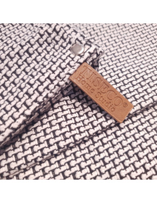 Grembiule da cucina Tiseco Sherlock Bricks bianco e nero