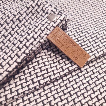 Grembiule da cucina Tiseco Sherlock Bricks bianco e nero