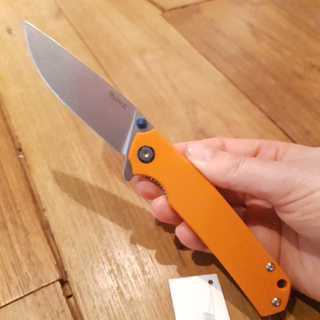 Coltello chiudibile Ruike P801-J acciaio inox e G10 arancione