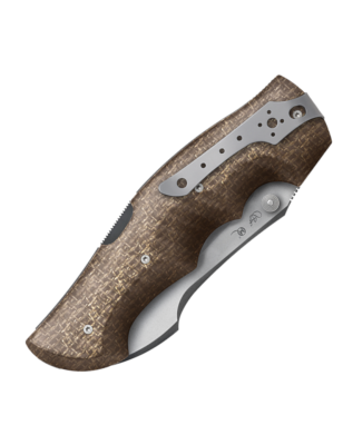 coltello pieghevole con manico in Micarta e clip posteriore