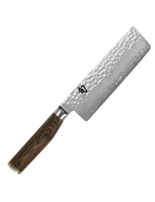 Coltello Nakiri per frutta e verdura con manico in legno