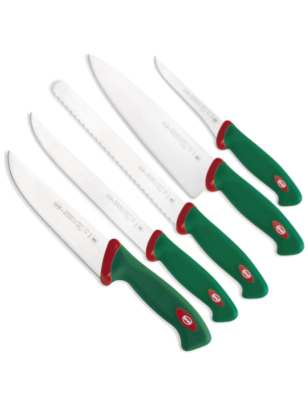 Set composto da 5 coltelli per uso professionale. Prodotti in Italia